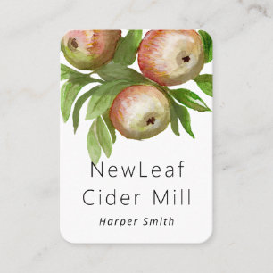Carte De Visite aquarelle pomme moulin à cidre pomveraie