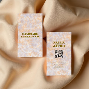 Carte De Visite Aquarelle Purple & Orange Vêtements faits main