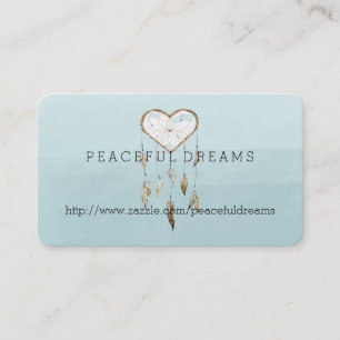 Carte De Visite Aquarelle rêveuse bleue de receveur