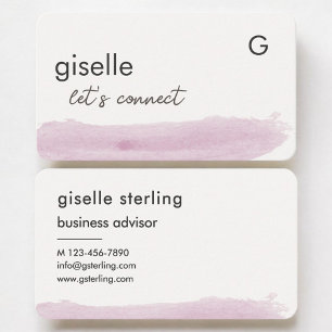 Carte De Visite Aquarelle rose