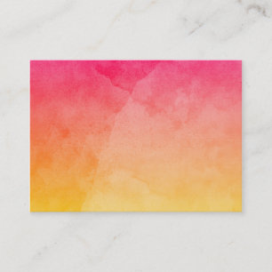 Carte De Visite Aquarelle rose à jaune