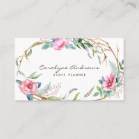 Aquarelle rose Bohème Floral Wreath