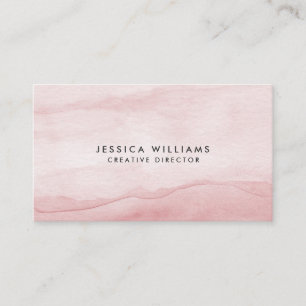 Carte De Visite Aquarelle rose clair Ombre élégant