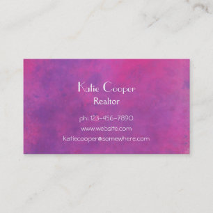 Carte De Visite Aquarelle rose Texture Abstraite