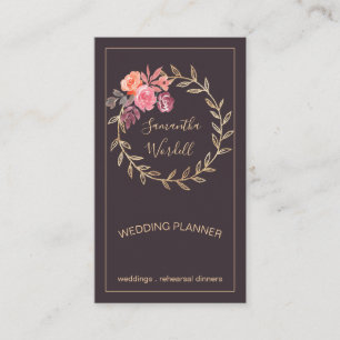 Carte De Visite Aquarelle rustique élégant Floral