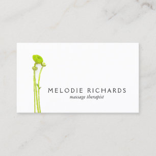 Carte De Visite Aquarelle simple et élégante Floral Therapist
