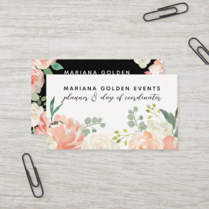 Carte De Visite Aquarelle sophistiquée moderne florale