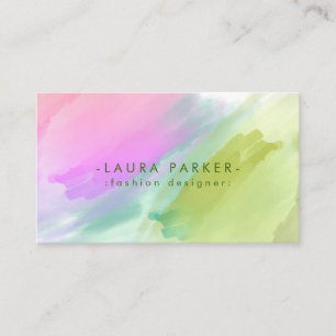 Carte De Visite Aquarelle Splatter Artiste maquillage Abstrait Min