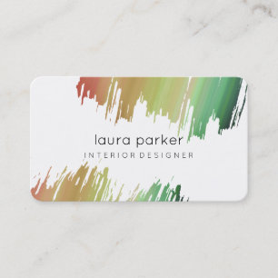 Carte De Visite Aquarelle Splatter Élégant Abstrait moderne chic