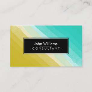 Carte De Visite Aquarelle turquoise Art de Plage Abstrait