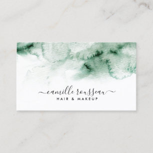 Carte De Visite Aquarelle verte moderne