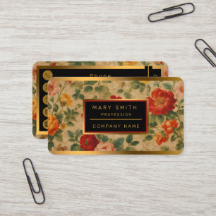 Carte De Visite Aquarelle vintage Floral Collection populaire