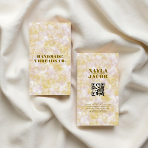 Carte De Visite Aquarelle violet et vert vêtements faits main