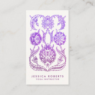 Carte De Visite Aquarelle violette et violette de Bohême