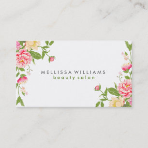 Carte De Visite Aquarelles modernes Fleurs de printemps Illustrati