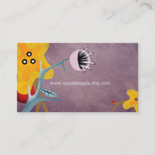 Carte De Visite Aquarelles Pluie Violette