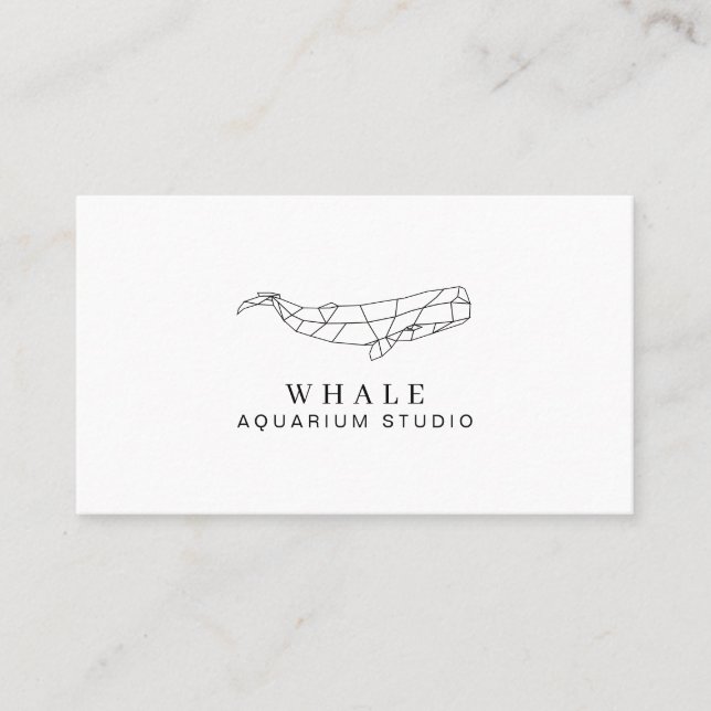 Carte De Visite Aquarium de poisson moderne baleine (Devant)