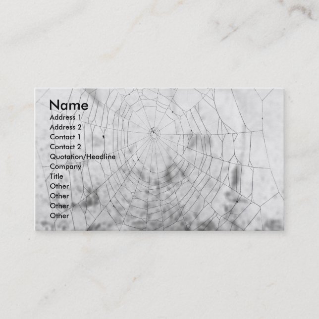 Carte De Visite Araignée (Devant)