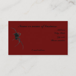 Carte De Visite Araignée noire