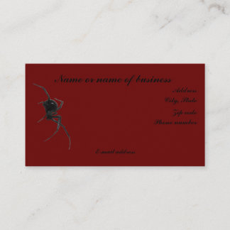 Carte De Visite Araignée noire