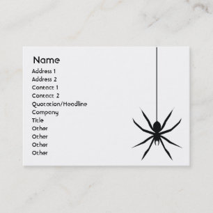 Carte De Visite Araignée - potelée