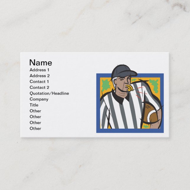 Carte De Visite Arbitre (Devant)