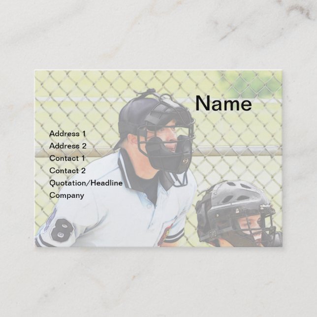 Carte De Visite arbitre de baseball (Devant)