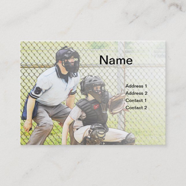 Carte De Visite arbitre de baseball (Devant)