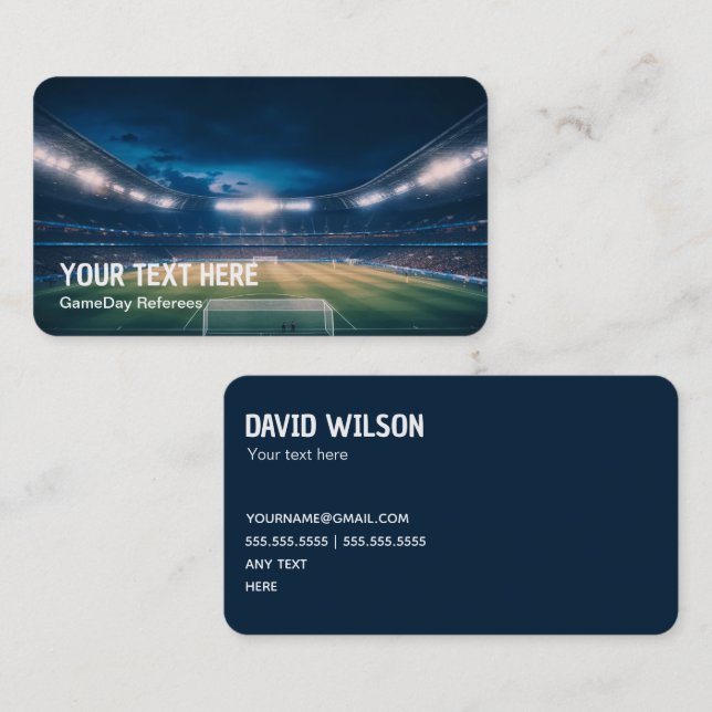 Carte De Visite arbitre de football (Devant / Derrière)