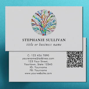 Carte De Visite Arborescence de code QR Professional