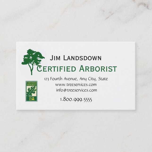 Carte de visite Arboriste personnalisé (Devant)