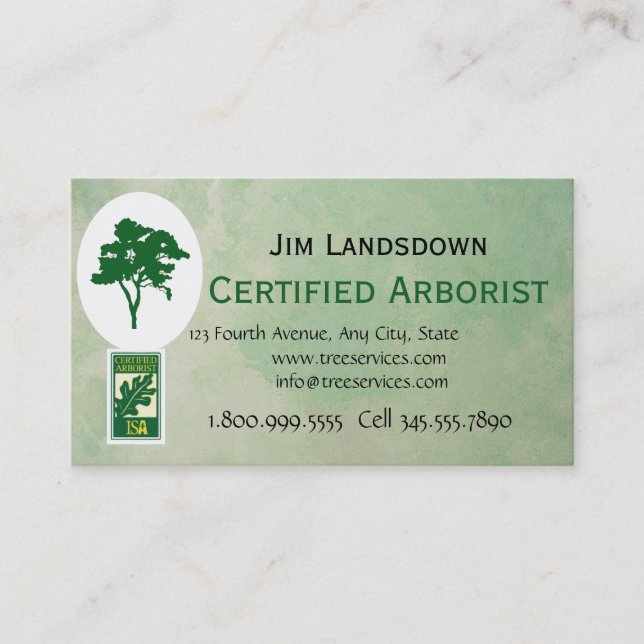Carte de visite Arboriste personnalisé (Devant)