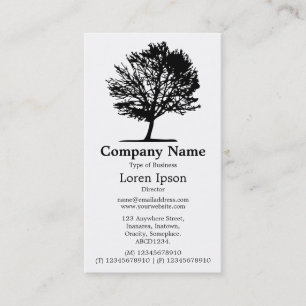 Carte De Visite Arbre 02 - Blanc
