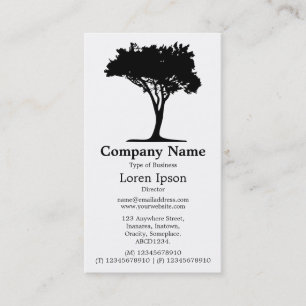 Carte De Visite Arbre 05 - Blanc