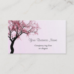 Carte De Visite Arbre à fleurs roses