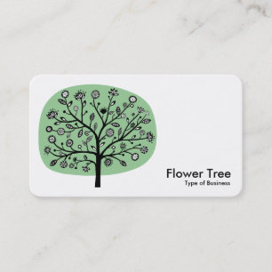 Carte De Visite Arbre à fleurs - Vert fondu