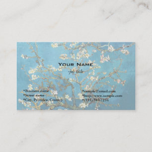 Carte De Visite Arbre aux amandes en fleurs par Vincent van Gogh.