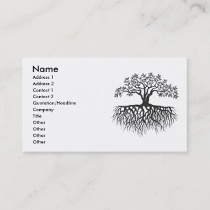 Carte De Visite Arbre avec des racines