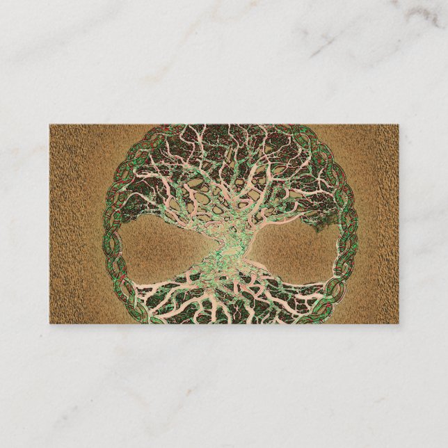 Carte De Visite Arbre de brun de la vie (Devant)