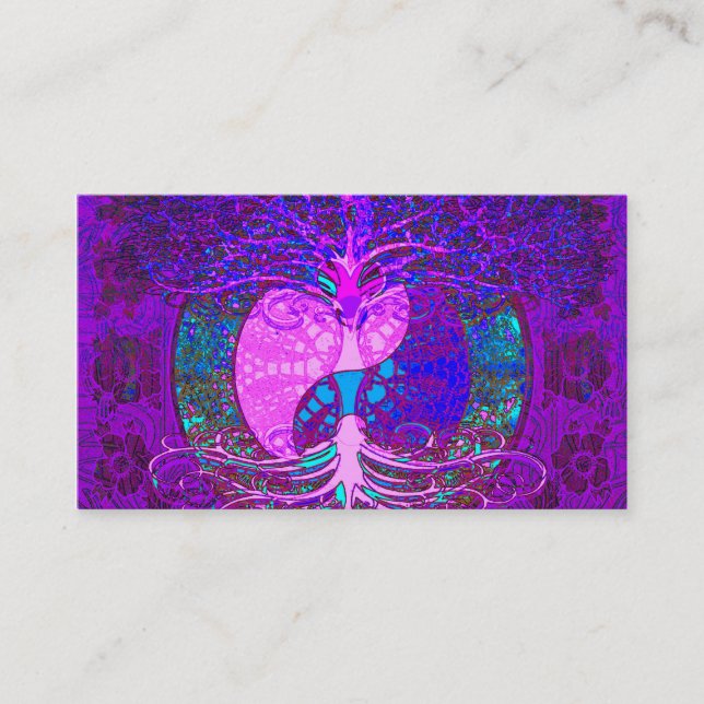 Carte De Visite Arbre de coeur de la vie (Devant)