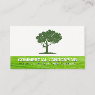 Carte De Visite Arbre de compensation du paysage   Herbe