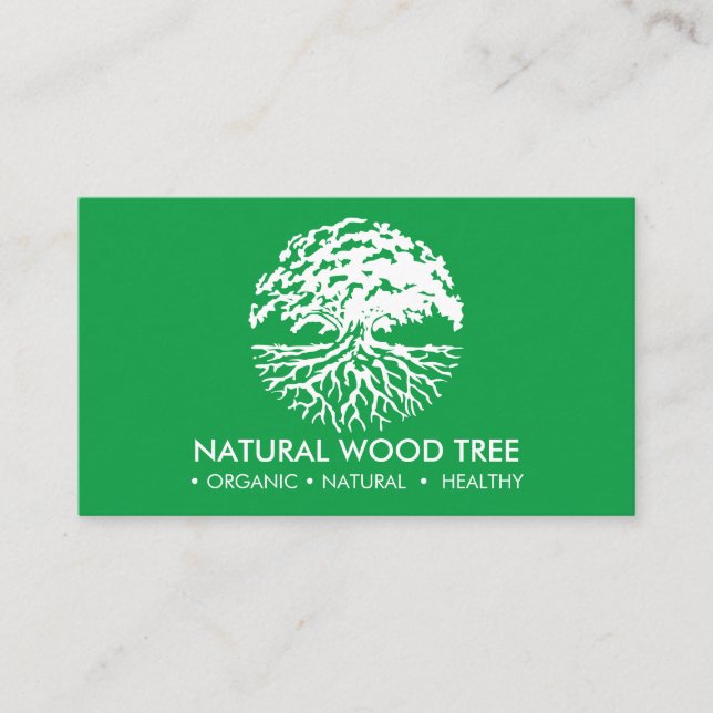 Carte De Visite Arbre de forêt de nature verte (Devant)