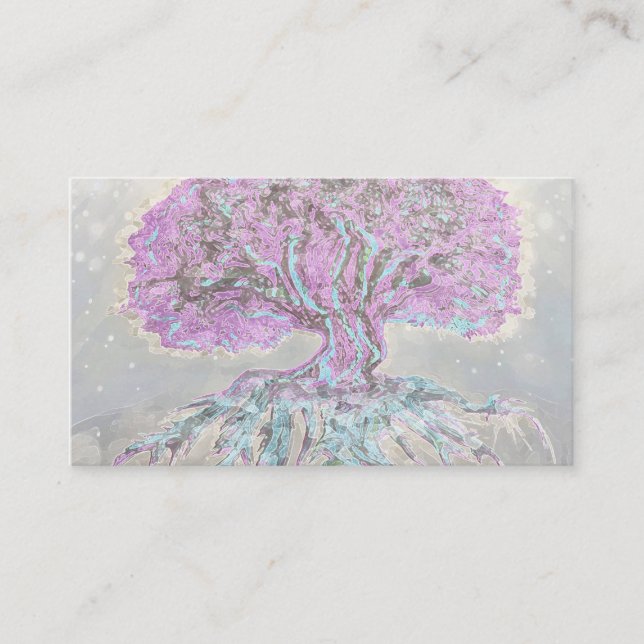 Carte De Visite Arbre de légèreté de la vie (Devant)
