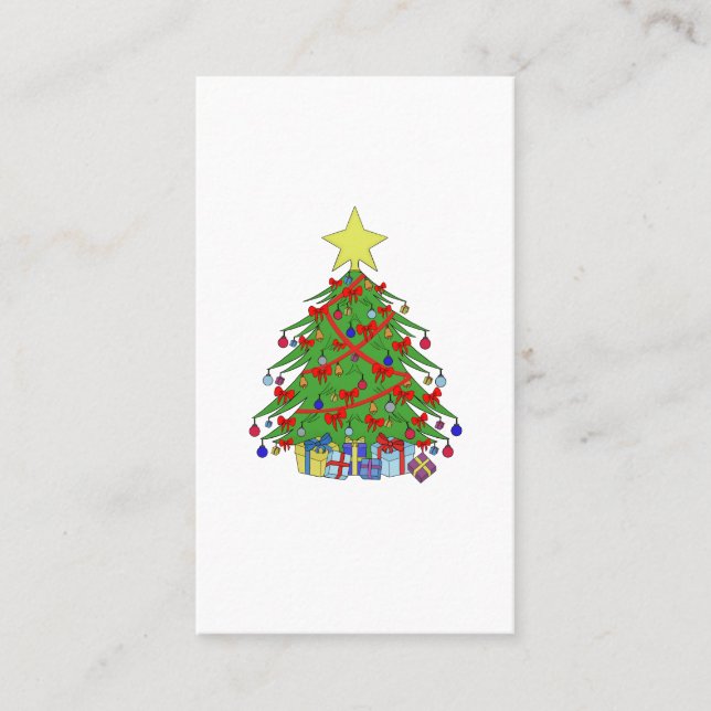 Carte De Visite Arbre de Noël (Devant)