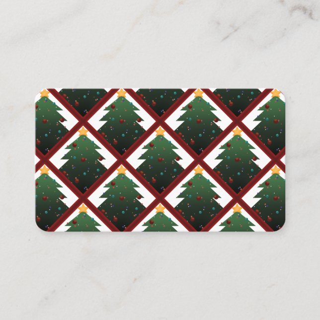 Carte De Visite Arbre de Noël (Devant)