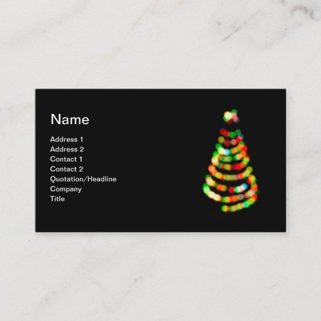 Carte De Visite Arbre de Noël (Devant)