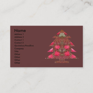 Carte De Visite Arbre de Noël - feuille d'automne