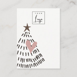 Carte De Visite Arbre de Noël Moderne Présentoir de Bijoux Logo Vi