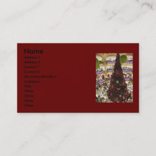 Carte de visite Arbre de Noël Paris Lafayette