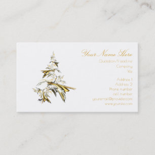Carte De Visite Arbre de Noël sur le blanc 001